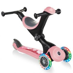 Біговел-самокат Globber GO-UP Deluxe Lights 5in1 (Pastel Pink - Flowers)