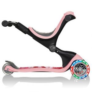 Біговел-самокат Globber GO-UP Deluxe Lights 5in1 (Pastel Pink - Flowers)
