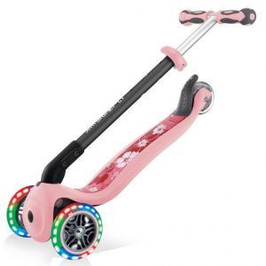 Біговел-самокат Globber GO-UP Deluxe Lights 5in1 (Pastel Pink - Flowers)