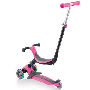 Біговел-самокат Globber GO-UP Foldable Plus Lights 5in1 (Deep Pink)