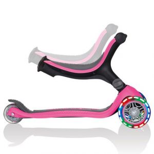 Біговел-самокат Globber GO-UP Foldable Plus Lights 5in1 (Deep Pink)