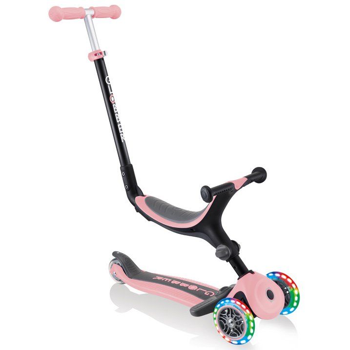 Біговел-самокат Globber GO-UP Foldable Plus Lights 5in1 (Pastel Pink)