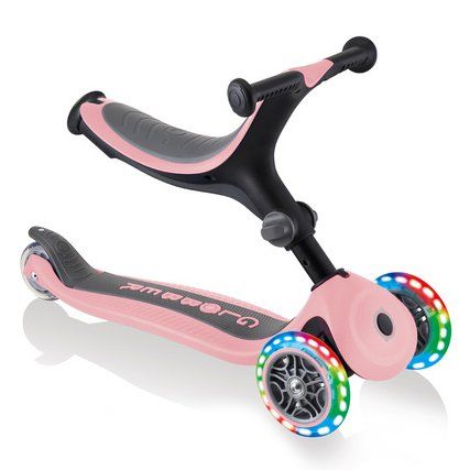 Біговел-самокат Globber GO-UP Foldable Plus Lights 5in1 (Pastel Pink)