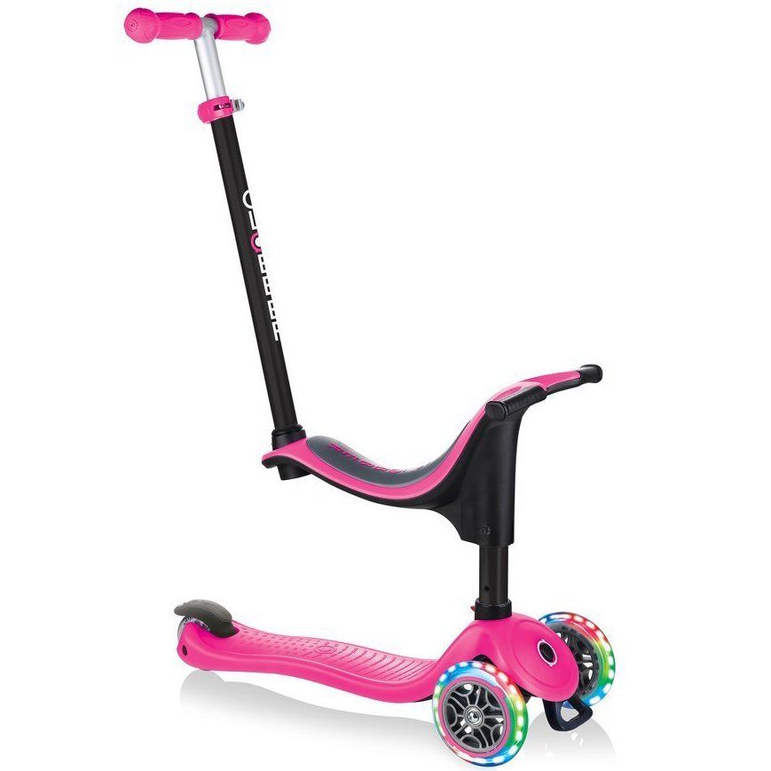 Біговел-самокат Globber GO-UP sporty Lights 4in1 (Deep Pink)