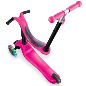 Біговел-самокат Globber GO-UP sporty Lights 4in1 (Deep Pink)