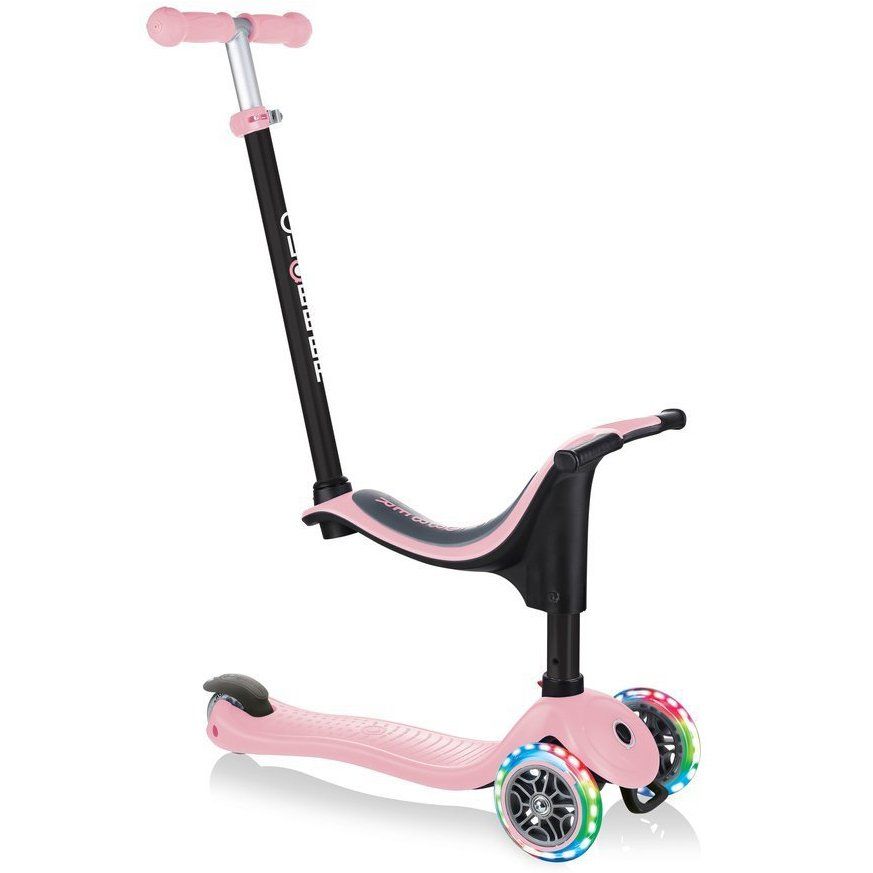 Беговел-самокат Globber GO-UP sporty Lights 4in1 (Pastel Pink)