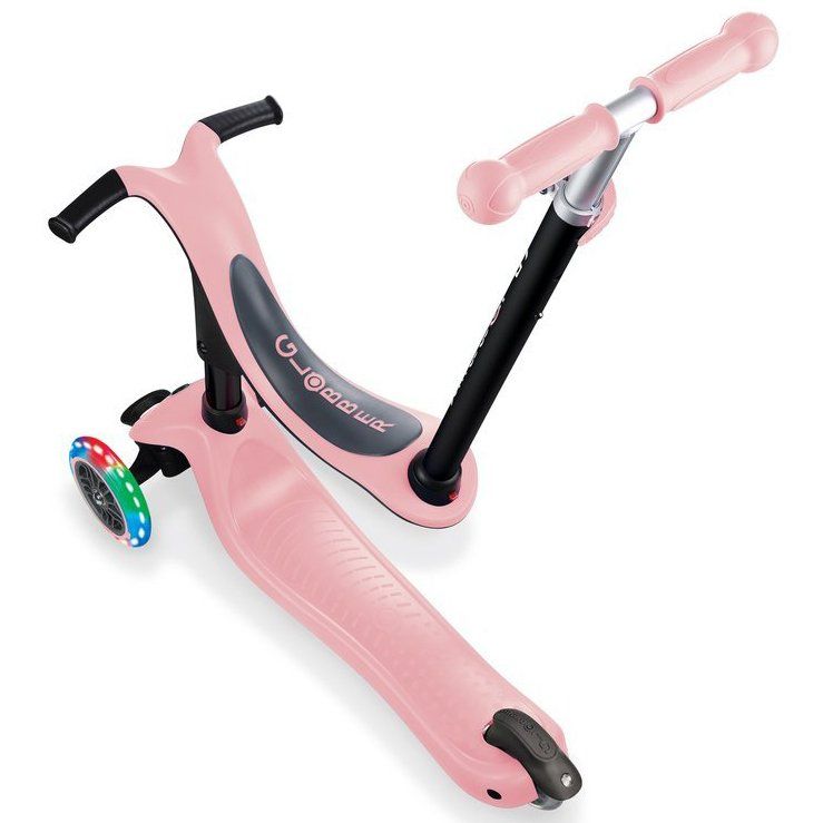Беговел-самокат Globber GO-UP sporty Lights 4in1 (Pastel Pink)