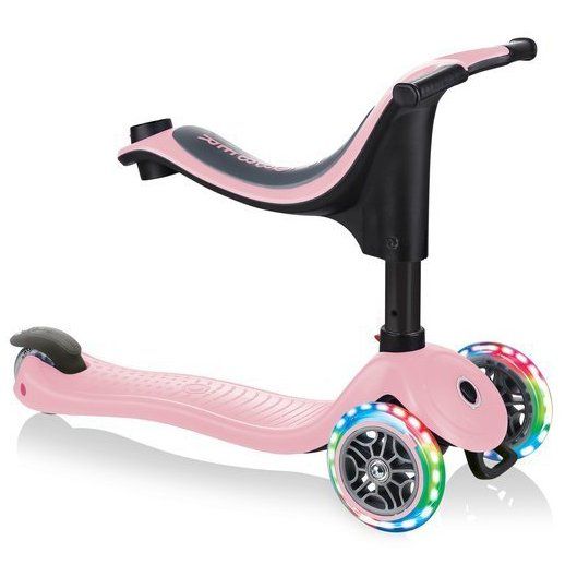 Беговел-самокат Globber GO-UP sporty Lights 4in1 (Pastel Pink)