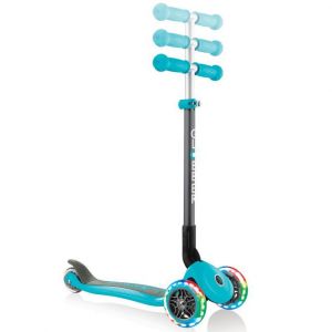 Самокат Globber My Free Primo Foldable Lights (бирюзовый)