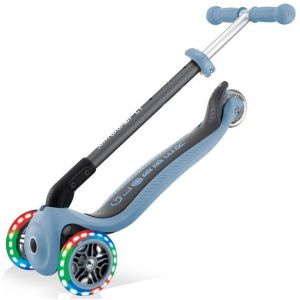Самокат Globber My Free Primo Foldable Lights (попелясто-синій)