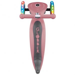 Самокат Globber My Free Primo Foldable Lights (пастельно-рожевий)