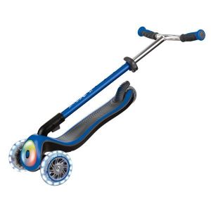 Самокат Globber My Free Fold Up Lights Elite Prime (синий)