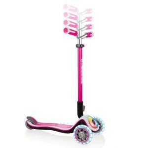 Самокат Globber My Free Fold Up Lights Elite Prime (рожевий)