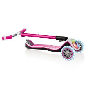 Самокат Globber My Free Fold Up Lights Elite Prime (рожевий)