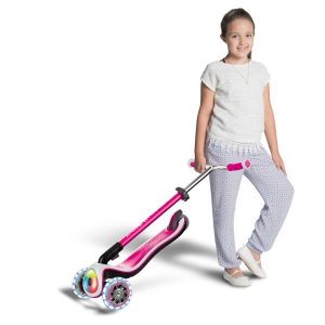 Самокат Globber My Free Fold Up Lights Elite Prime (рожевий)