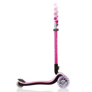 Самокат Globber My Free Fold Up Lights Elite Prime (рожевий)