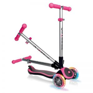 Самокат Globber My Free Fold Up Lights Elite (рожевий)