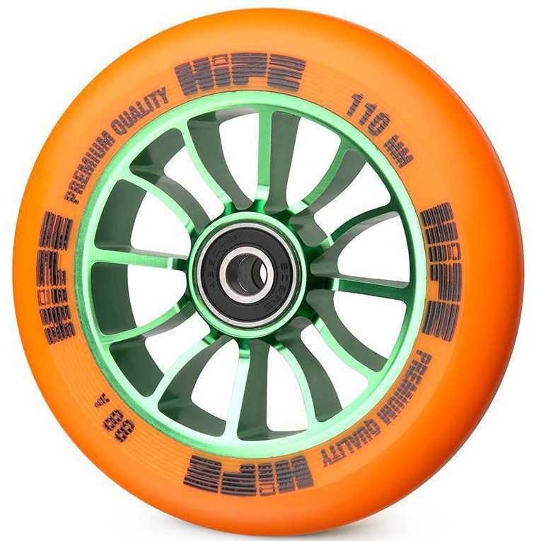 Колесо для трюкового самокату Hipe H01 110 (Green-orange)