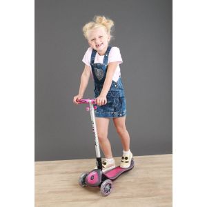Самокат Globber My Free Fold Up Lights Elite Prime (рожевий)