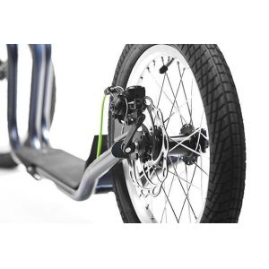 Самокат Yedoo Mezeq New V-brake (чорно-зелений)