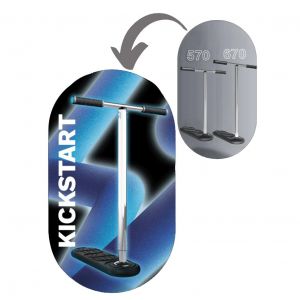 Трюковой самокат-тренажер Indo Kickstart Trampoline Scooter (Black)