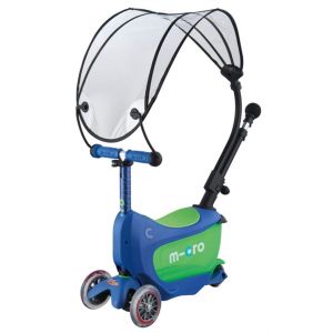 Беговел-самокат Micro Mini2go Canopy Deluxe Crystal Blue (синий)