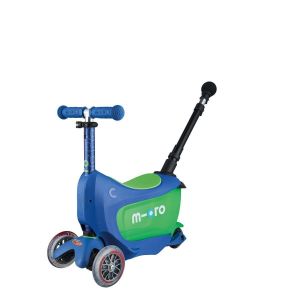 Беговел-самокат Micro Mini2go Canopy Deluxe Crystal Blue (синий)