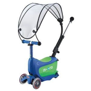 Самокат Micro Mini2go Canopy Deluxe Crystal Blue (синій)
