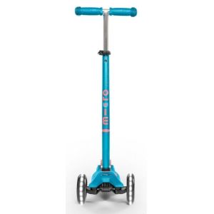 Самокат Maxi Micro Deluxe Aqua LED (голубой)