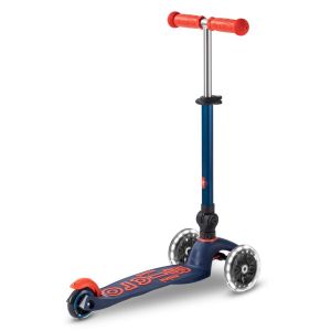 Самокат Mini Micro Deluxe Foldable LED (Navy Blue)
