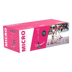 Самокат Mini Micro Deluxe Foldable LED (Pink)