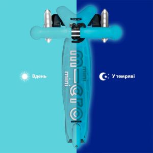 Самокат Mini Micro Deluxe Glow LED (Arctic Blue)
