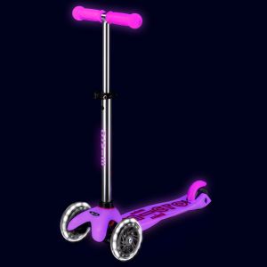 Самокат Mini Micro Deluxe Glow LED (Cold Pink)