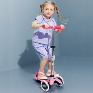 Самокат Mini Micro Deluxe Glow LED (Cold Pink)