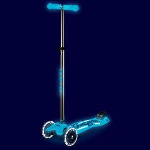 Самокат Maxi Micro Deluxe Glow LED Plus (Blue Crystal)