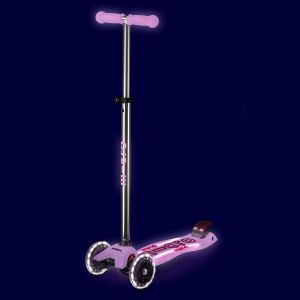 Самокат Maxi Micro Deluxe Glow LED Plus (Shining purple)