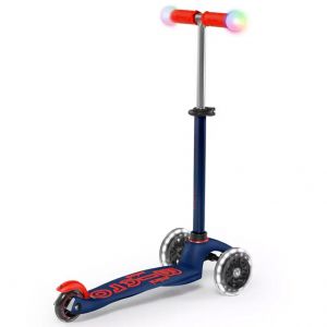 Самокат Mini Micro Deluxe Navy blue Magic LED (синий)