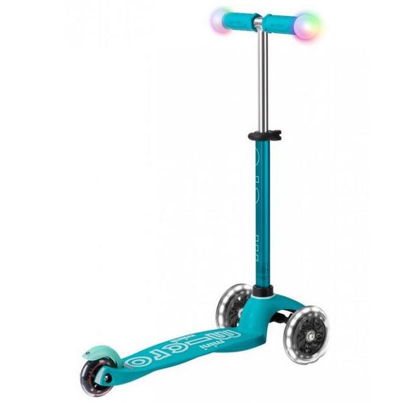 Самокат Mini Micro Deluxe Aqua Magic LED (синій)