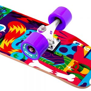 Скейтборд Mini Longboard Street Surfing Kicktail Comics 28"