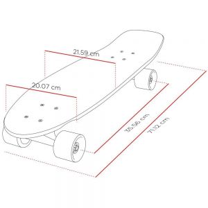 Скейтборд Mini Longboard Street Surfing Kicktail Comics 28"