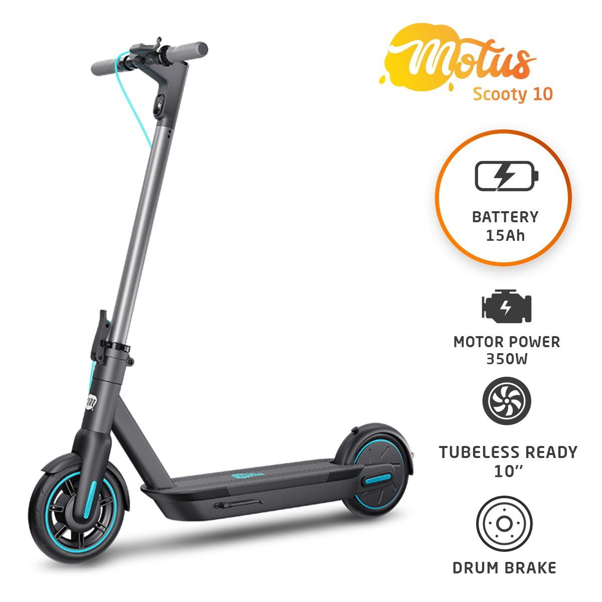 Електросамокат Motus Scooty 10 (Black-blue)