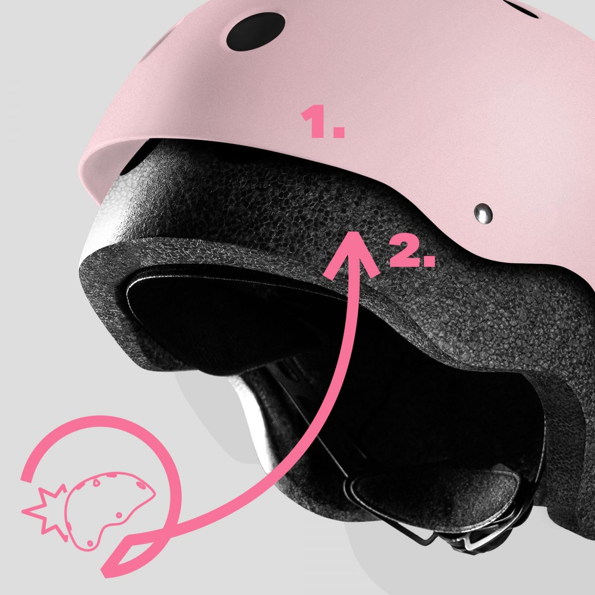 Шолом захисний Movino Element (Pink)