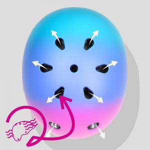 Шолом захисний Movino Element (Rainbow)