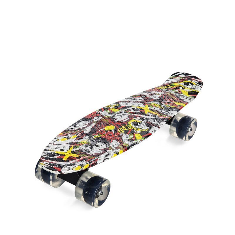 Скейтборд Movino Graffiti 22" LED (жовтий)