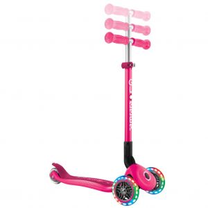 Самокат Globber My Free Primo Foldable Lights (Neon Pink)