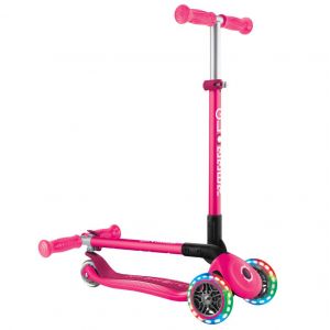 Самокат Globber My Free Primo Foldable Lights (Neon Pink)