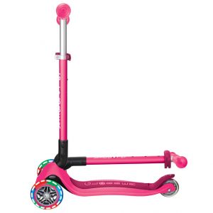 Самокат Globber My Free Primo Foldable Lights (Neon Pink)