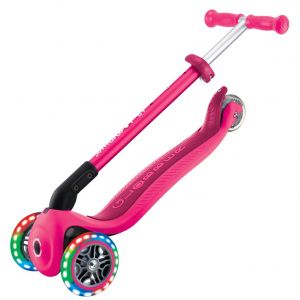 Самокат Globber My Free Primo Foldable Lights (Neon Pink)