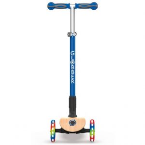 Самокат Globber Primo Foldable Wood Lights (Navy Blue)