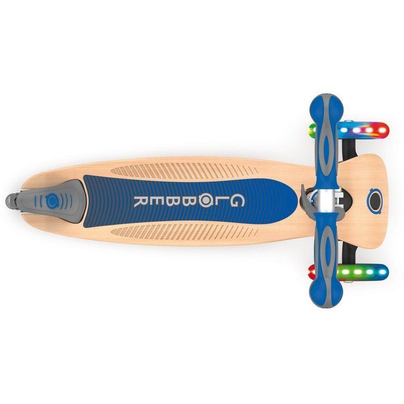 Самокат Globber Primo Foldable Wood Lights (Navy Blue)